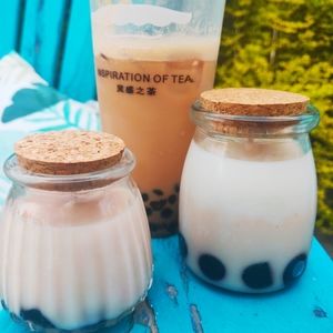 Handmade Boba tea soy wax candle
